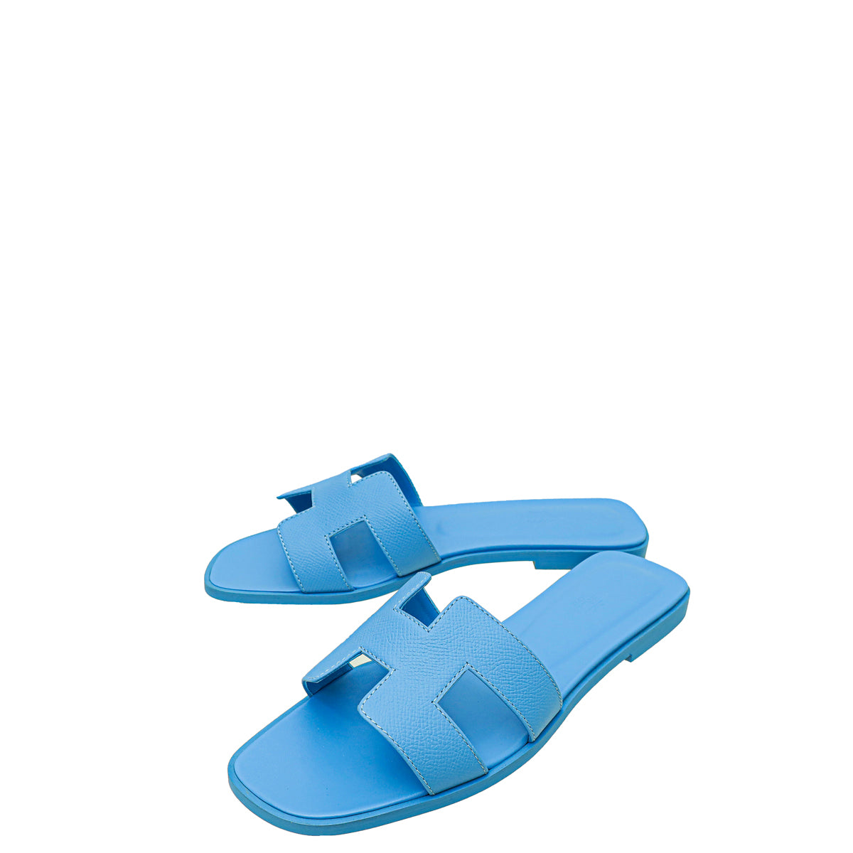 Hermes Bleu Bleuet Oran Sandal 39-Hermes-THE CLOSET