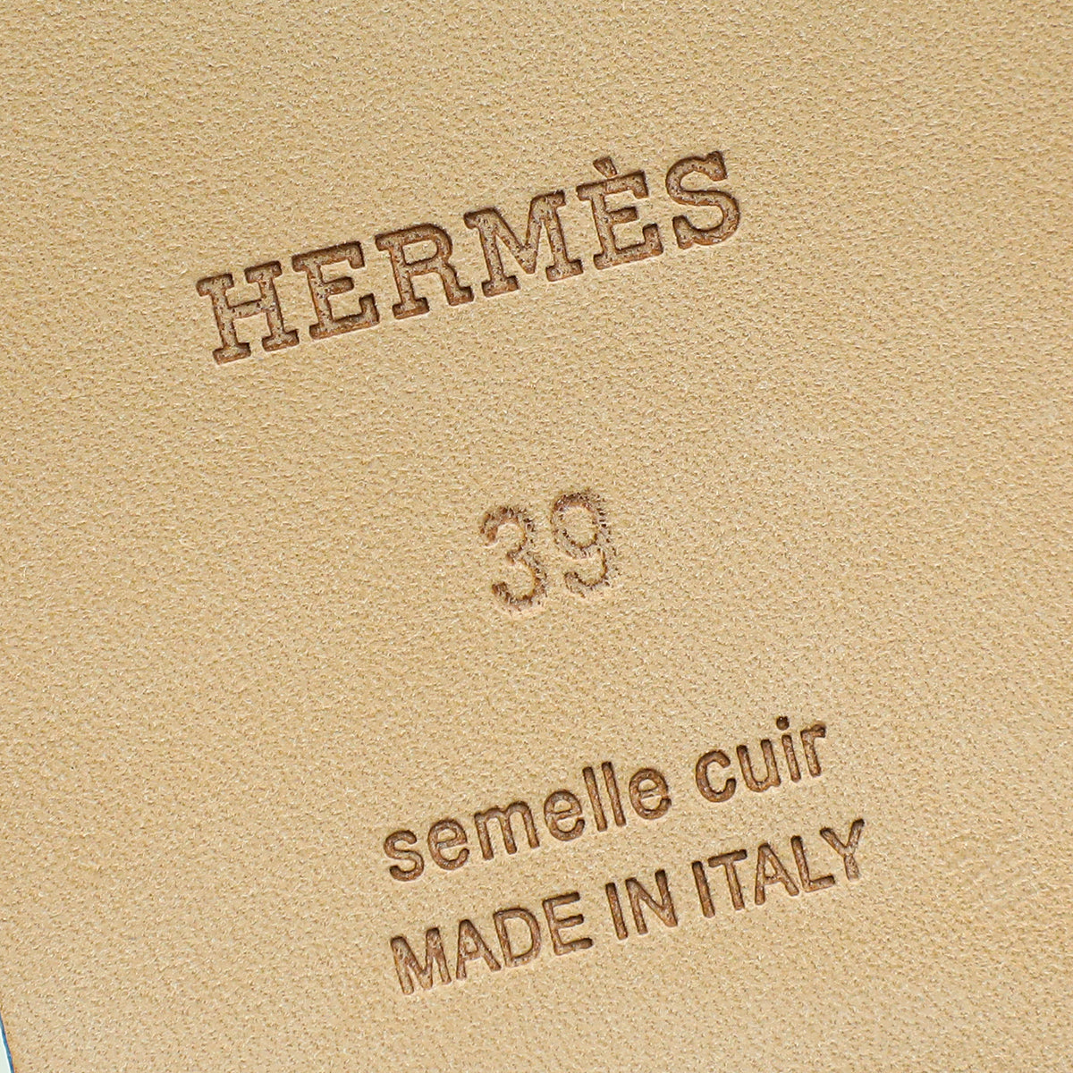 Hermes Bleu Bleuet Oran Sandal 39