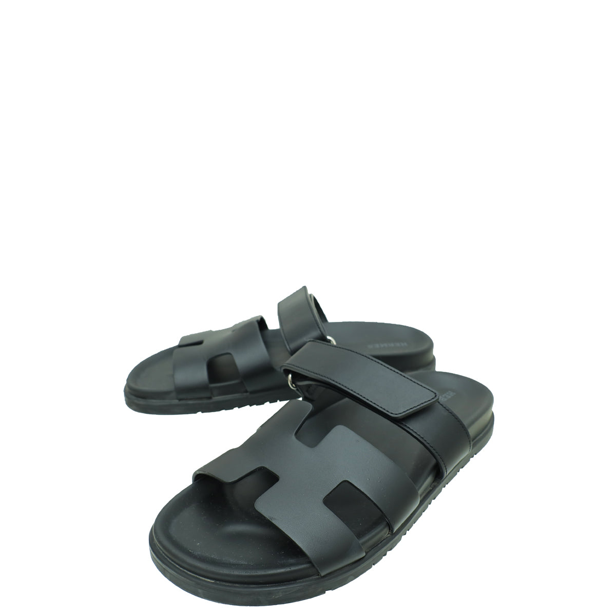 Hermes Black Chypre Sandal 39-Hermes-THE CLOSET