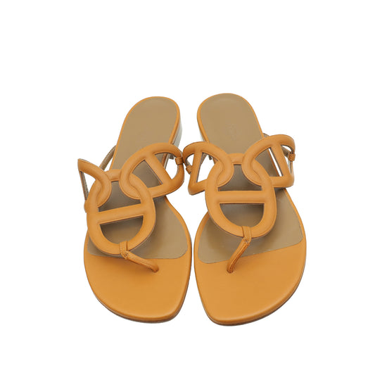 Hermes Naturel Beach Sandal 39