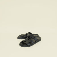 Hermes Noir Chypre Sandal 39