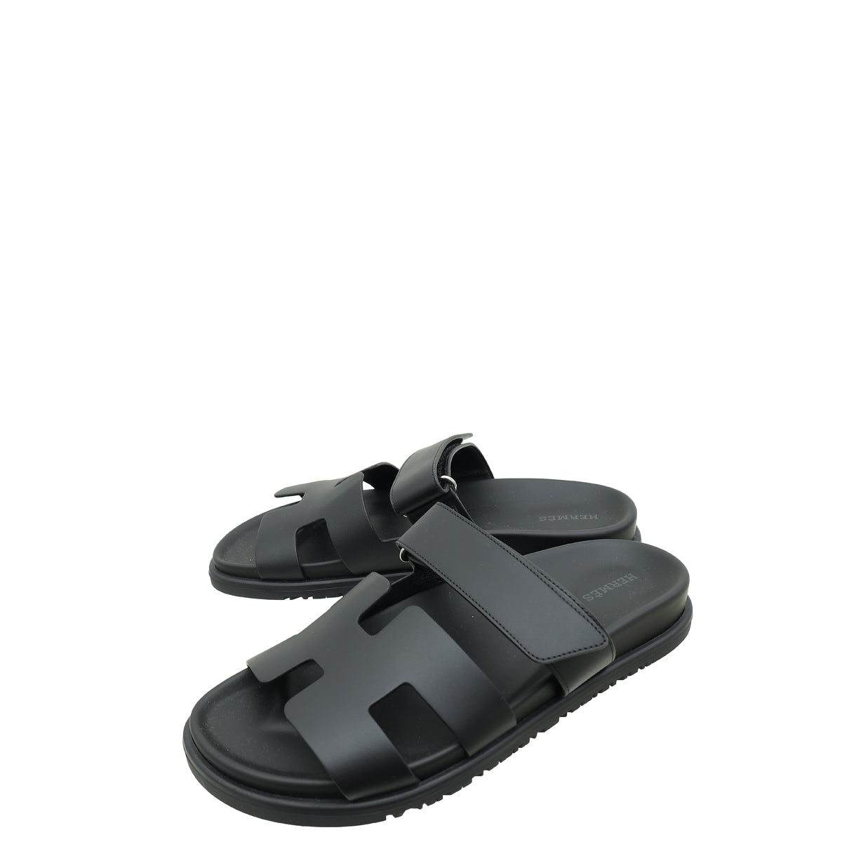 Hermes Noir Chypre Sandal 39