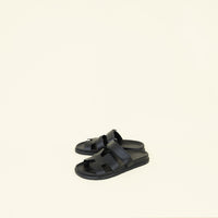 Hermes Black Chypre Sandals 40.5