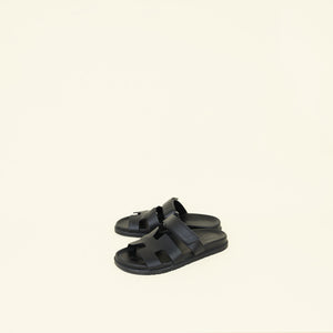 Hermes Black Chypre Sandals 40.5