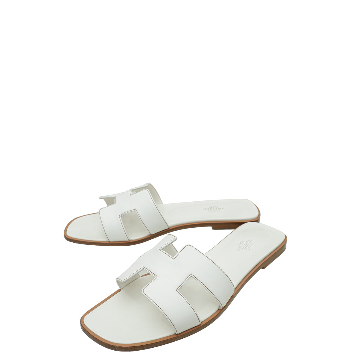 Hermes Blanc Oran Sandal 40.5-Hermes-THE CLOSET
