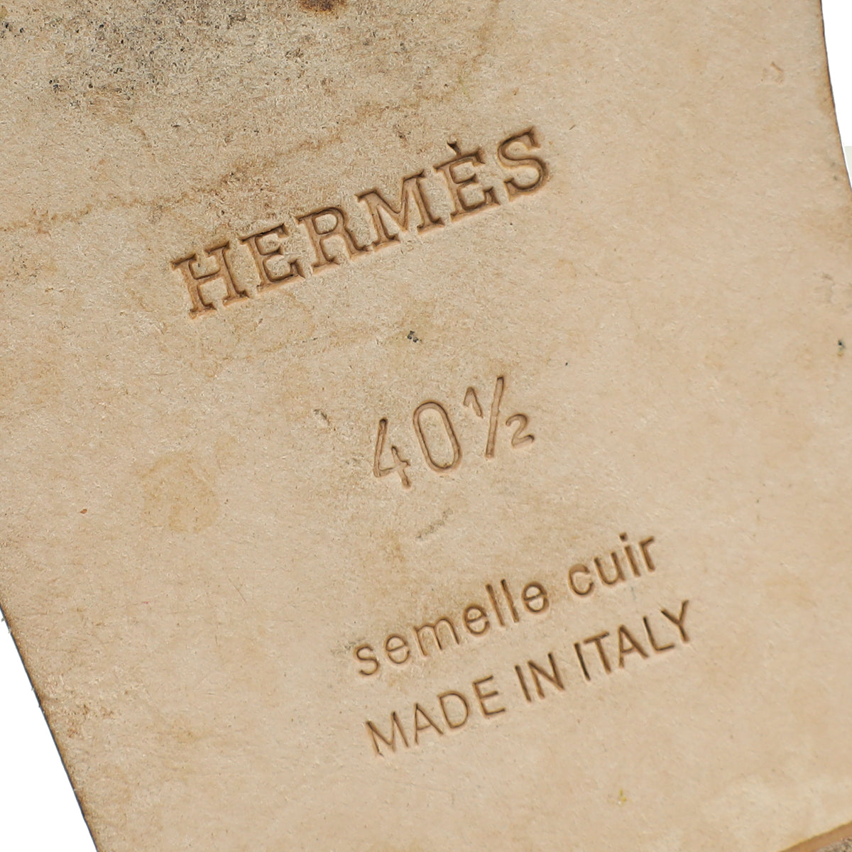 Hermes Blanc Oran Sandal 40.5
