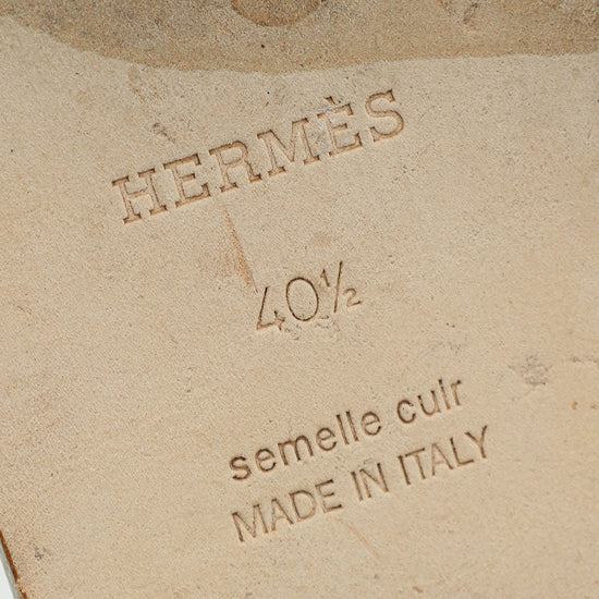 Hermes Gold Oran Sandal 40.5