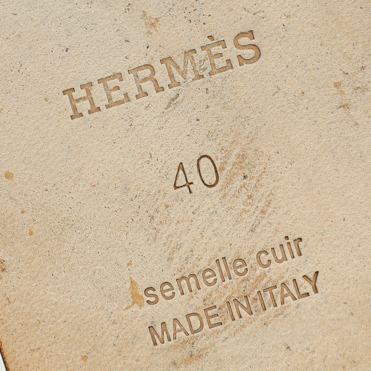 Hermes Blanc Oran Sandal 40