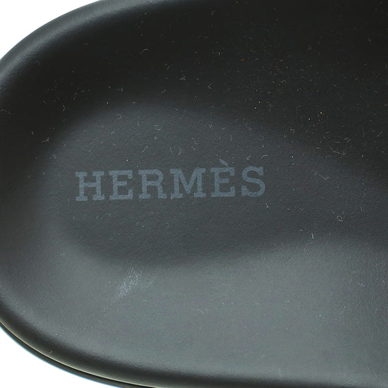 Hermes Bicolor Suede Chypre Sandals 40