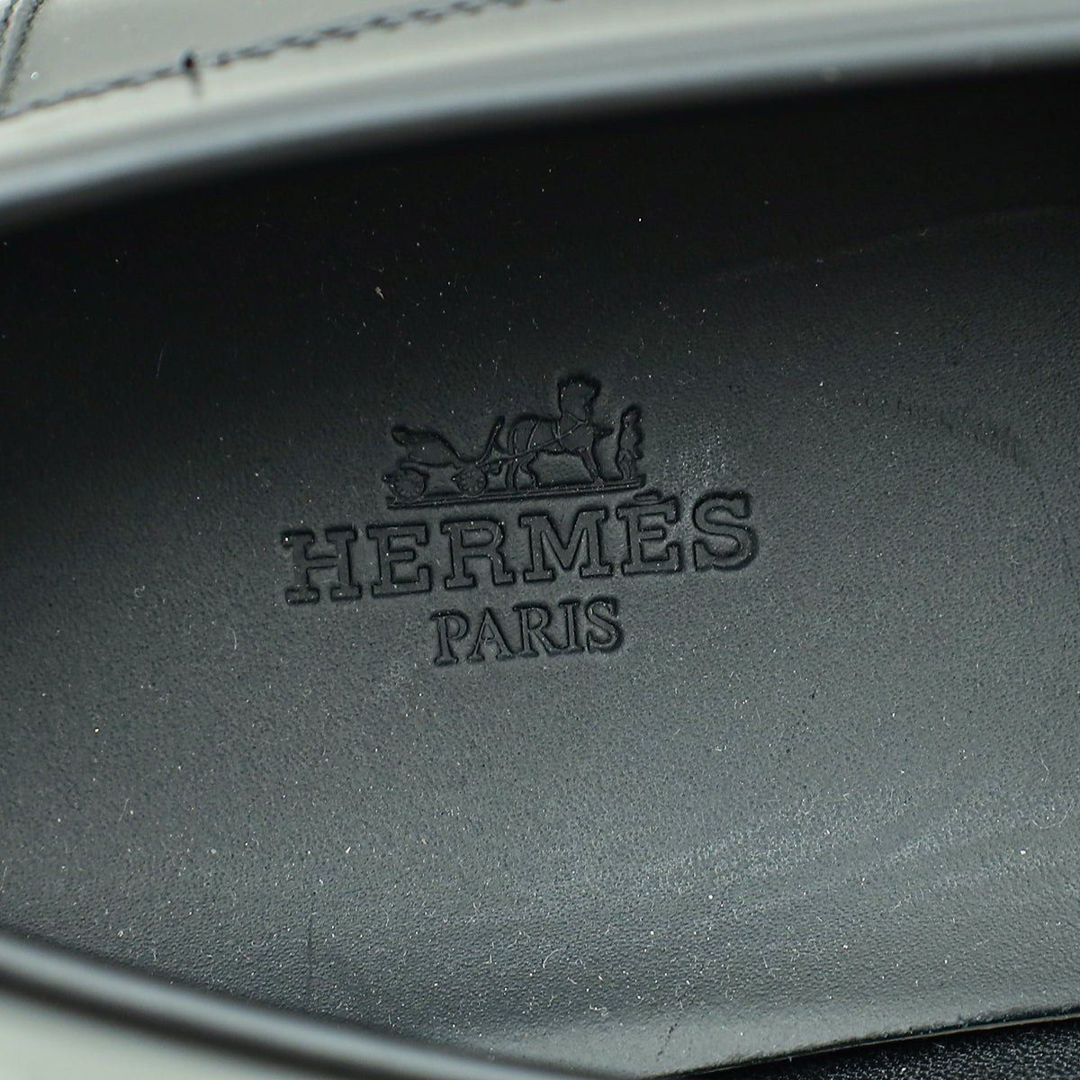 Hermes Noir Glazed Hitch Loafer 40