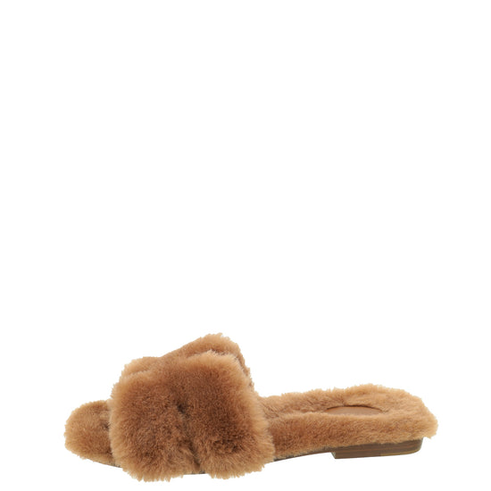 Hermes Naturel Oran Shearling Sandal 40