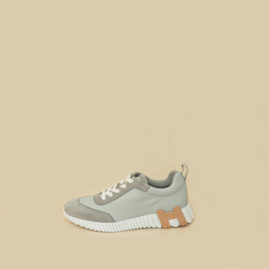 Hermes Gris Suede Mesh Bouncing Sneaker 40-Hermes-THE CLOSET