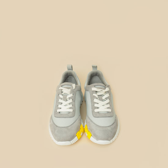 Hermes Gris Suede Mesh Bouncing Sneaker 40-Hermes-THE CLOSET