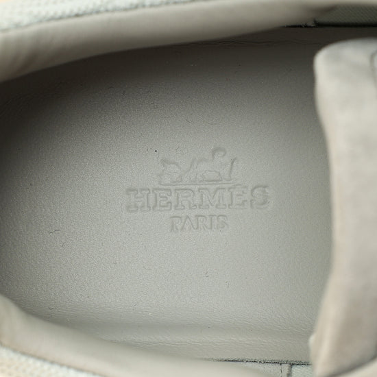 Hermes Gris Suede Mesh Bouncing Sneaker 40-Hermes-THE CLOSET