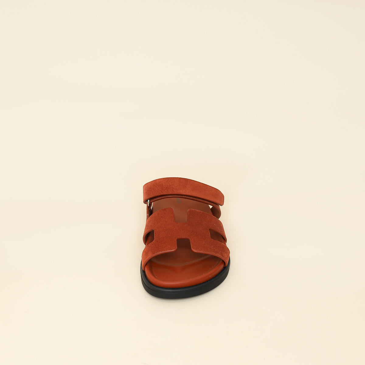 Hermes Maroon Muscavado Chypre Suede Goatskin Sandal 40-Hermes-THE CLOSET