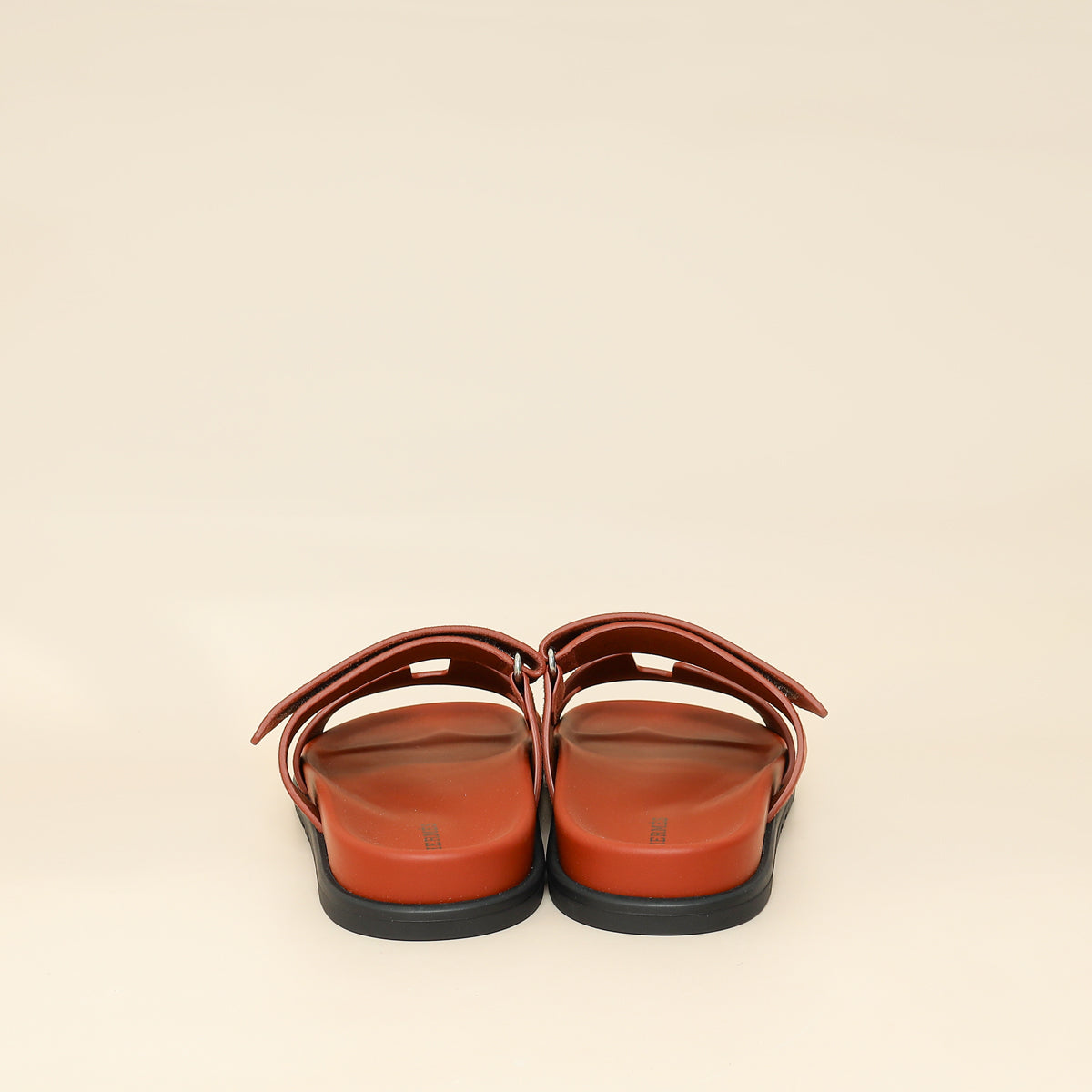 Hermes Maroon Muscavado Chypre Suede Goatskin Sandal 40-Hermes-THE CLOSET