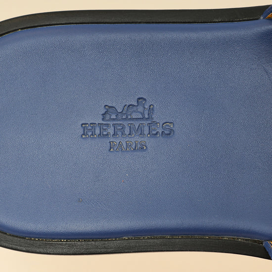 Hermes Saphir Blue Izmir Sandals 41.5-Hermes-THE CLOSET
