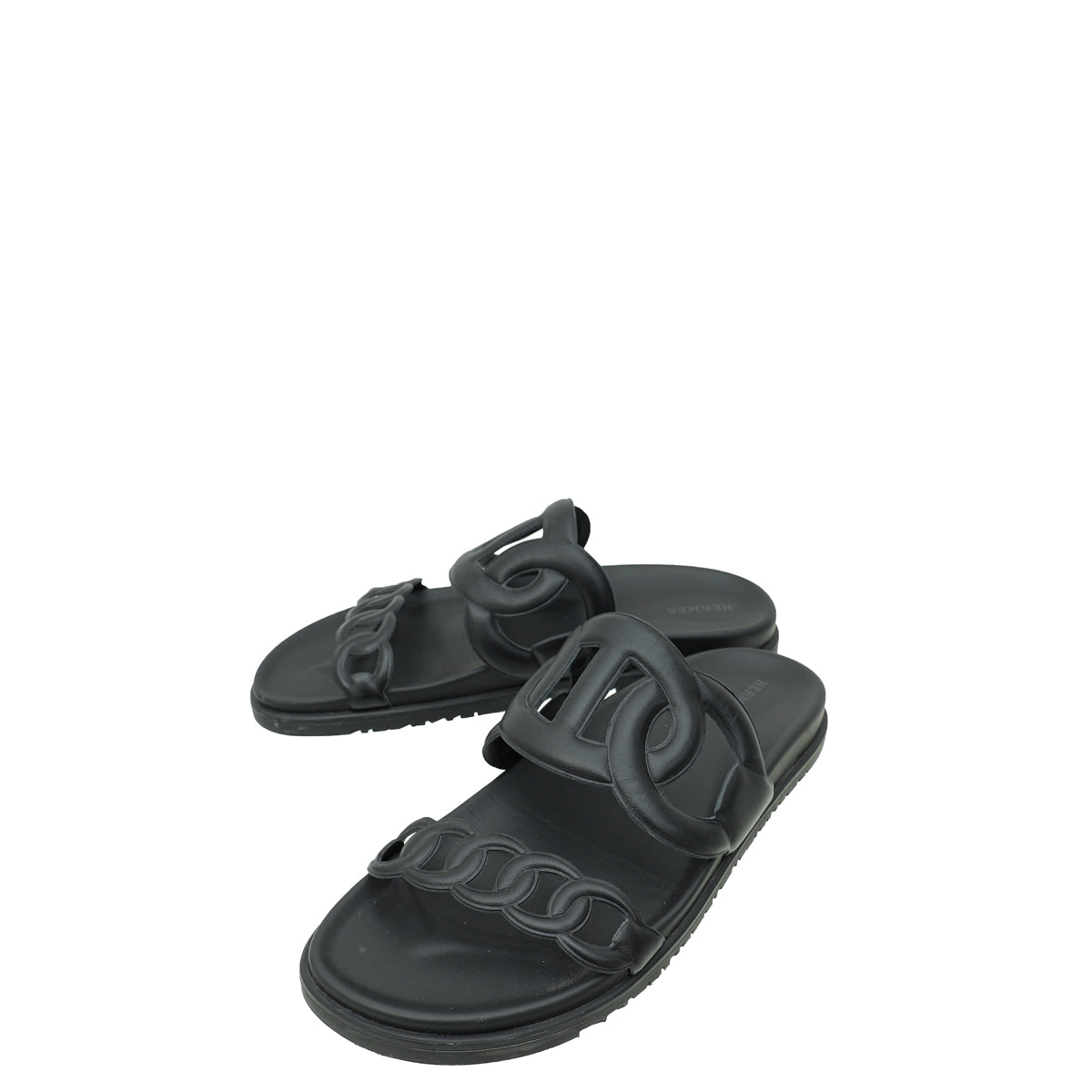 Hermes Black Extra Sandal 41-Hermes-THE CLOSET