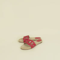 Hermes Rose Framboise Famosa Espadrille Sandal 41