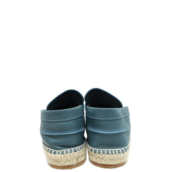 Hermes Bleu Turquin Trip Espadrille 41