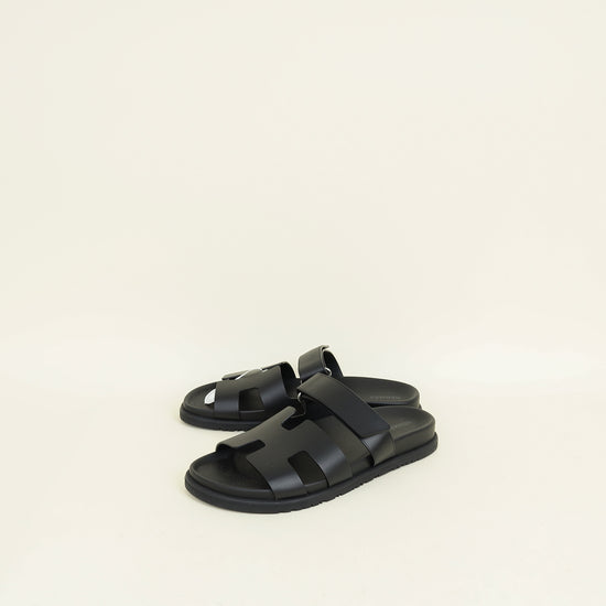 Hermes Noir Chypre Sandal 41