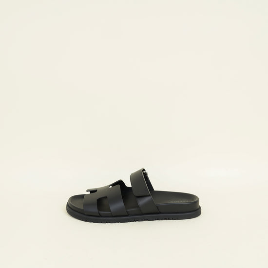 Hermes Noir Chypre Sandal 41