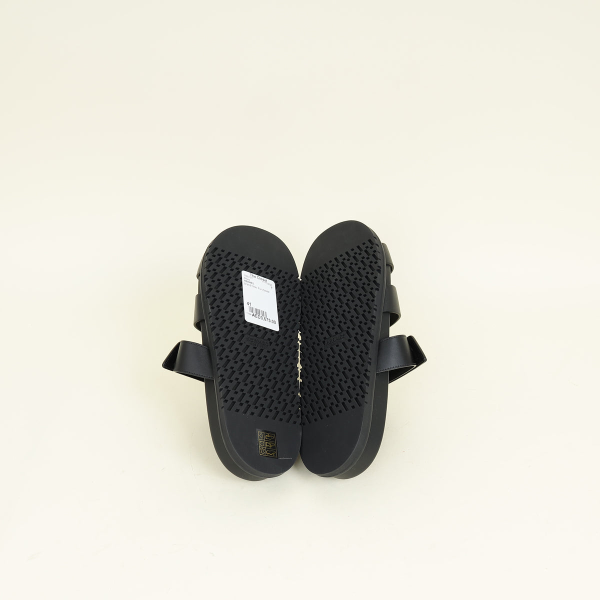 Hermes Noir Chypre Sandal 41