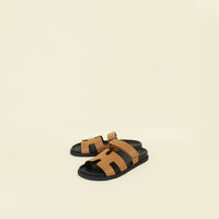 Hermes Gold Chypre Sandals 41