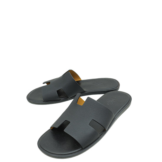 Hermes Noir Izmir Sandals 42.5