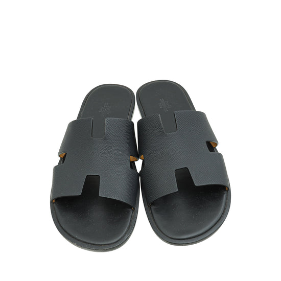 Load image into Gallery viewer, Hermes Noir Izmir Sandals 42.5
