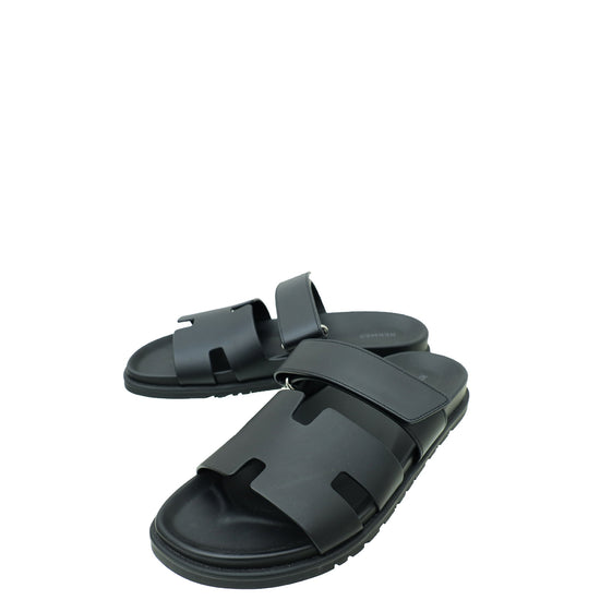 Hermes Noir Chypre Sandal 42.5