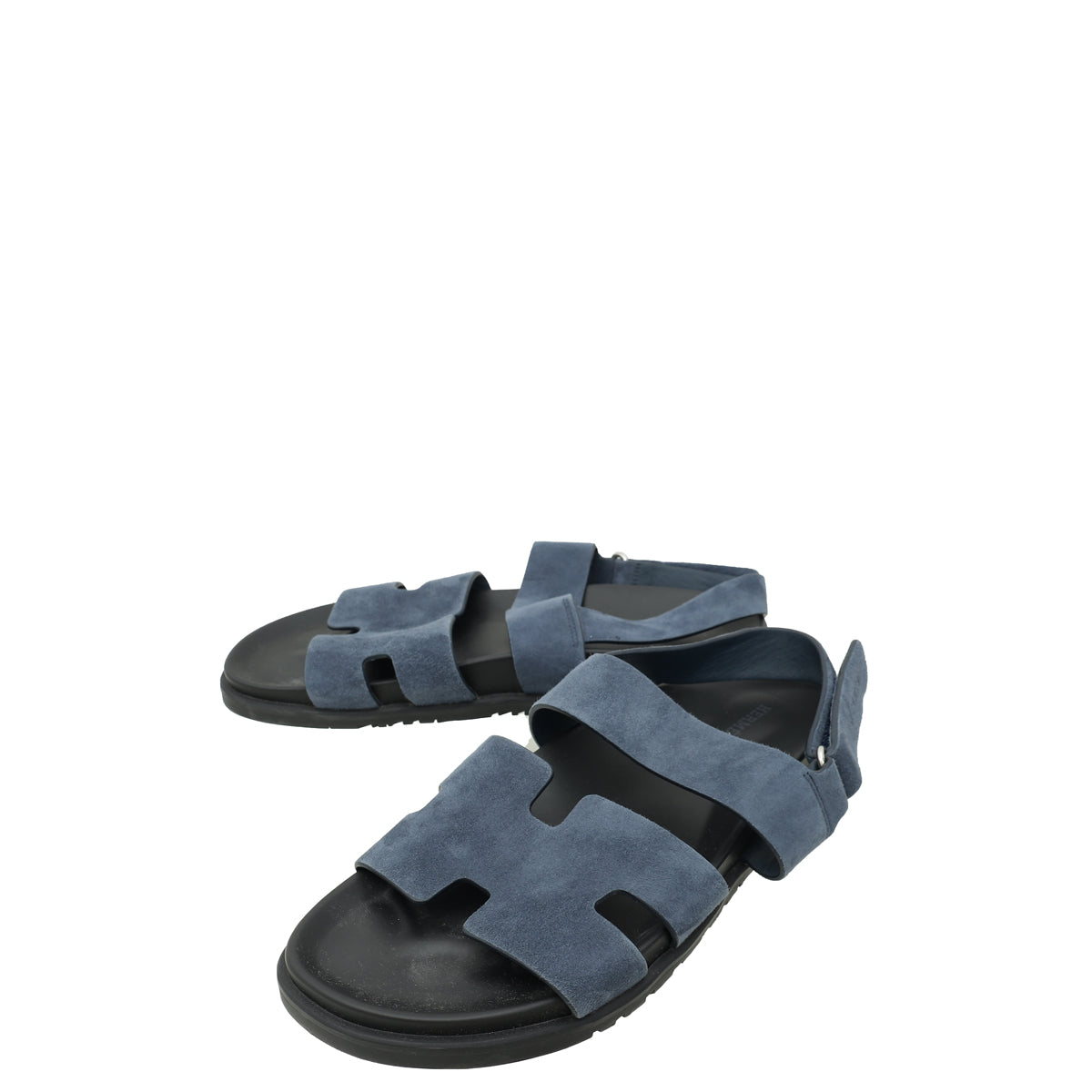 Hermes Bleu Celeste Genius Suede Goatskin Sandal 42