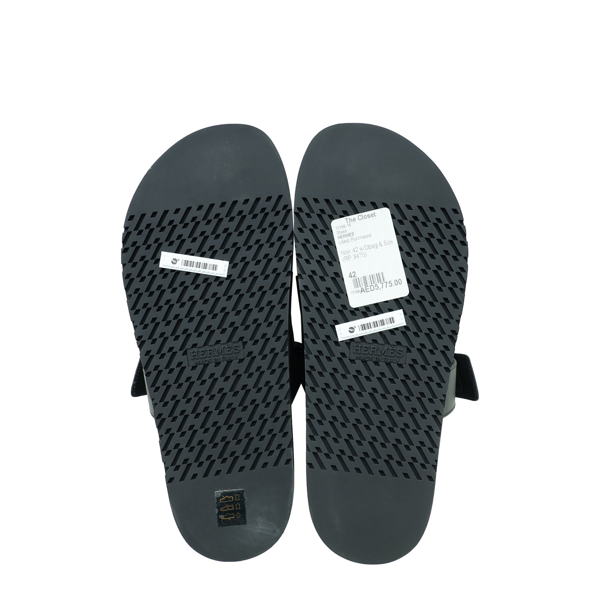 Hermes Noir Chypre Sandals 42 – THE CLOSET
