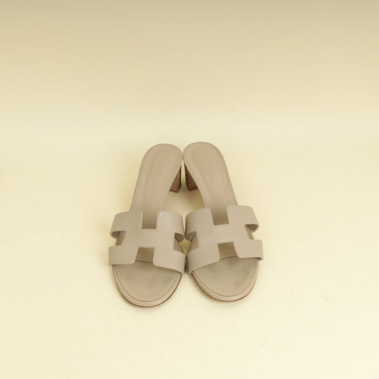 Hermes Beige Mastic Oasis Sandal 42