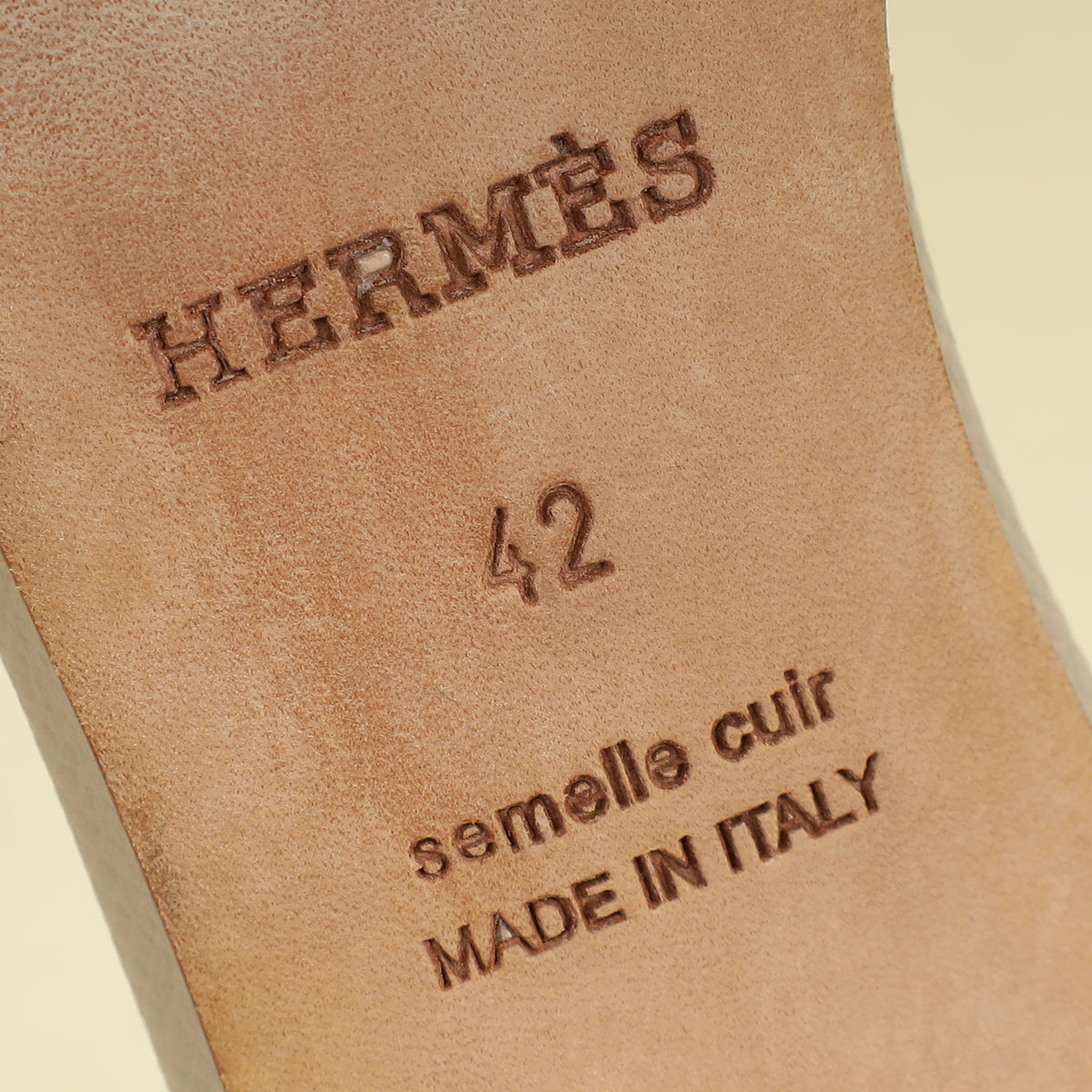 Hermes Beige Mastic Oasis Sandal 42