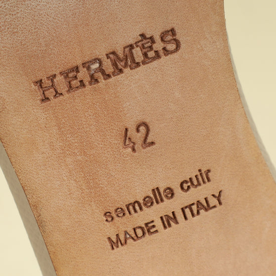 Hermes Beige Mastic Oasis Sandal 42