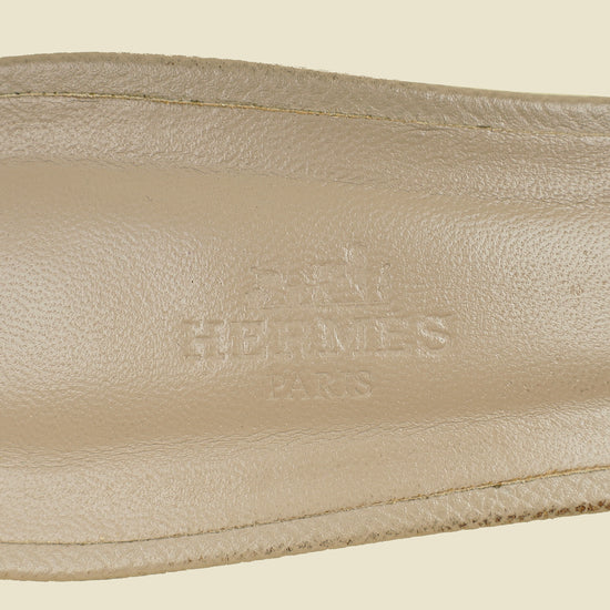 Hermes Beige Mastic Oasis Sandal 42