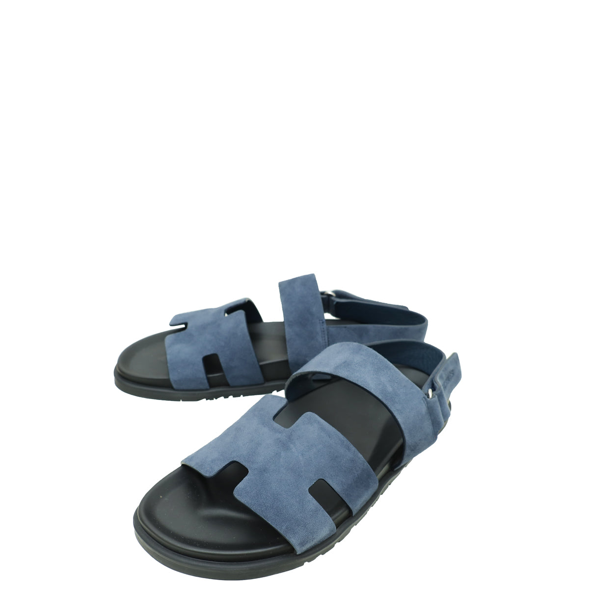 Hermes Bleu Céleste Suede Goatskin Genius Sandal 42-Hermes-THE CLOSET