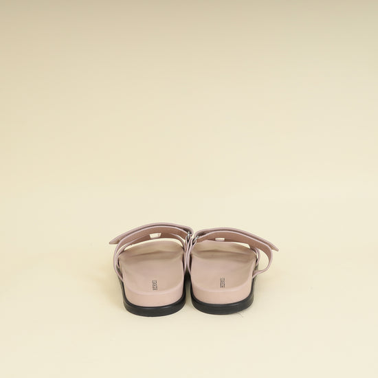 Hermes Rose Porcelaine Chypre Suede Goatskin Sandal 42-Hermes-THE CLOSET