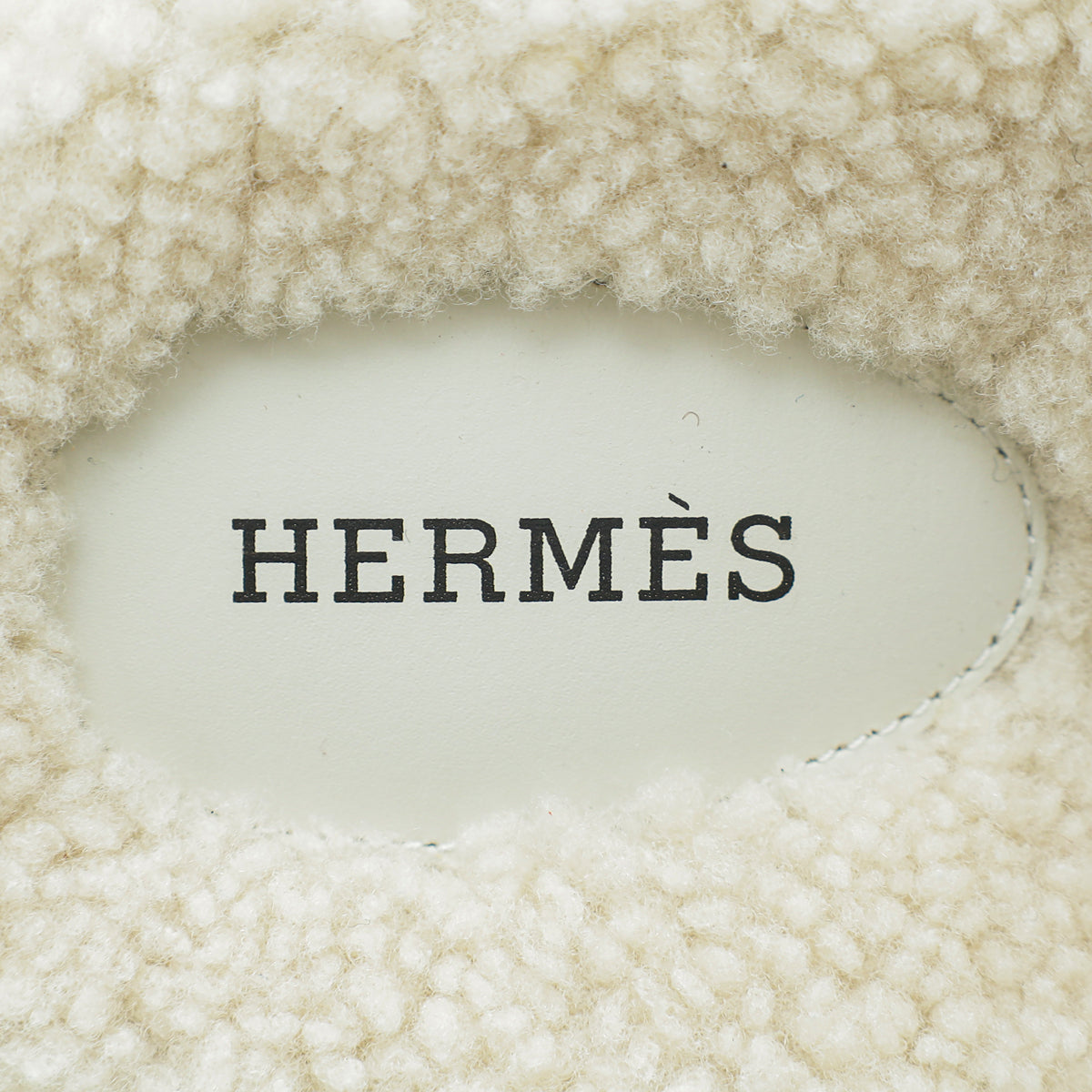 Hermes Bicolor Suede Wool Shearling Chypre Sandal 42