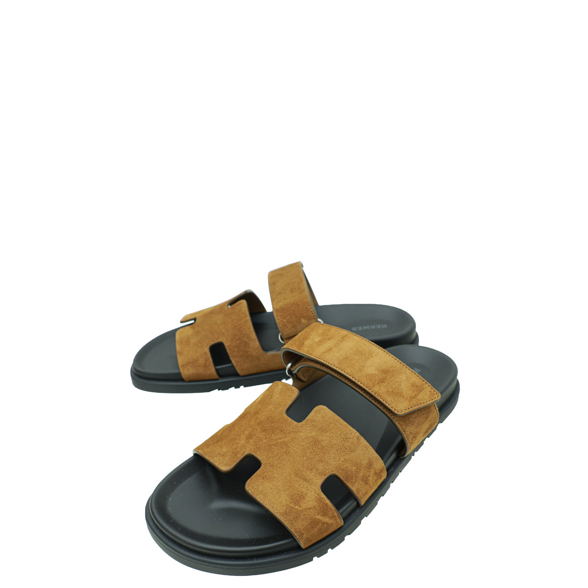Hermes Brun Fume Suede Goatskin Chypre Sandal 42-Hermes-THE CLOSET