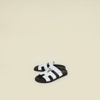 Hermes Blanc Chypre Calfskin Sandal 42