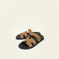 Hermes Brun Fume Chypre Matte Alligator Sandal Men's 42