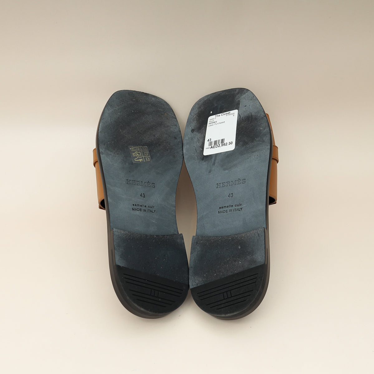 Hermes Naturel Gabriel Sandal 43-Hermes-THE CLOSET