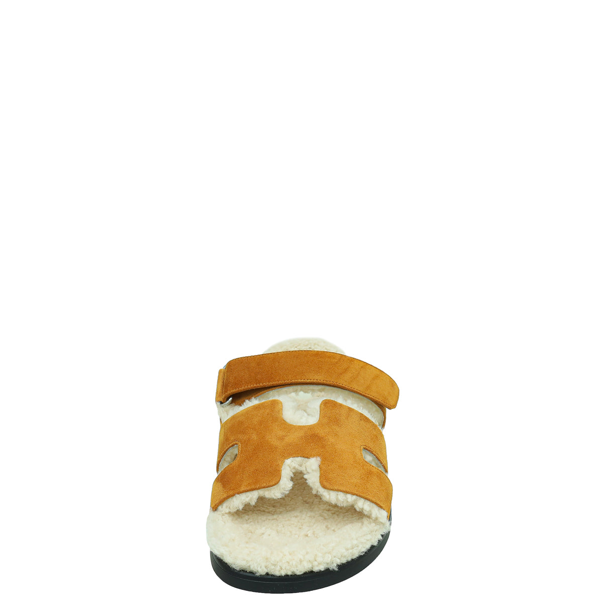 Hermes Bicolor Suede Shearling Chypre Sandals 43