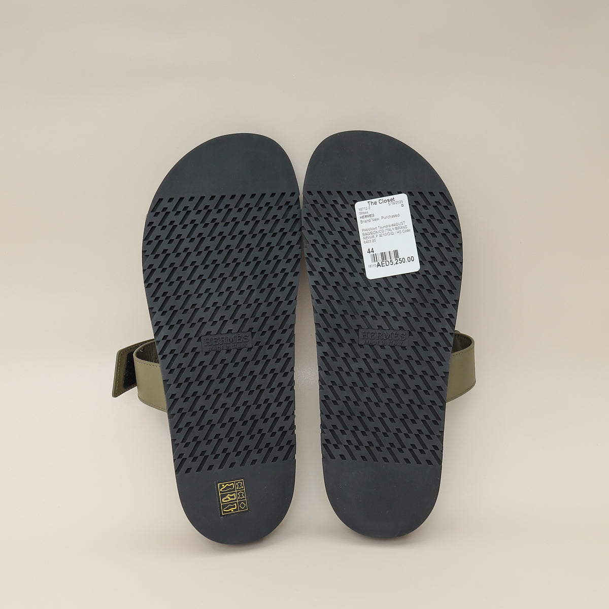 Hermes Vert Toundra Suede Chypre Sandal 44-Hermes-THE CLOSET