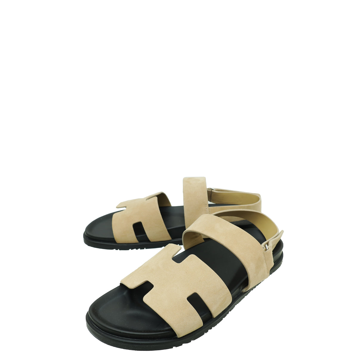 Hermes Beige Argile Chypre Goatskin Genius Sandal 45.5-Hermes-THE CLOSET