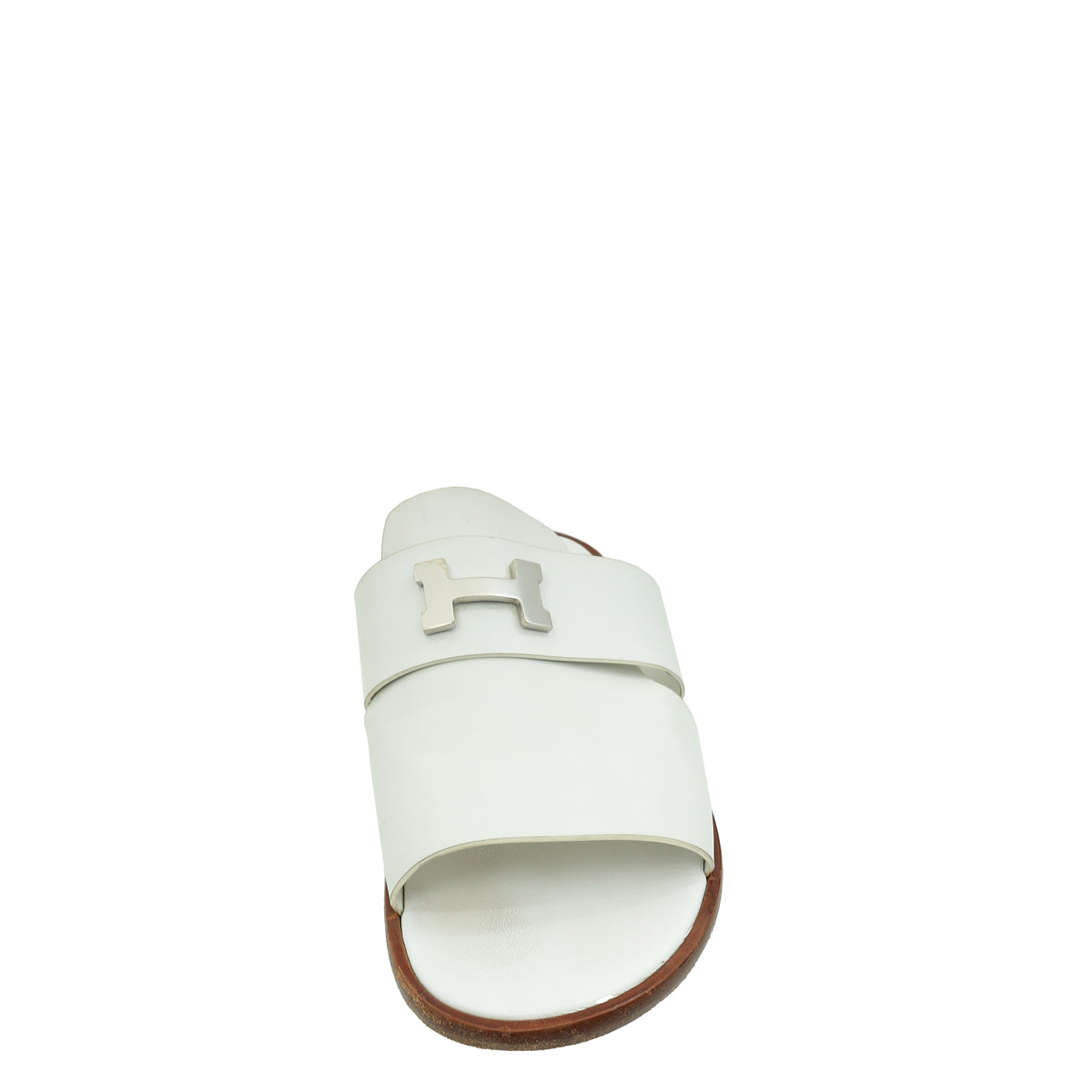 Hermes Blanc Arles Calfskin Mule 45-Hermes-THE CLOSET