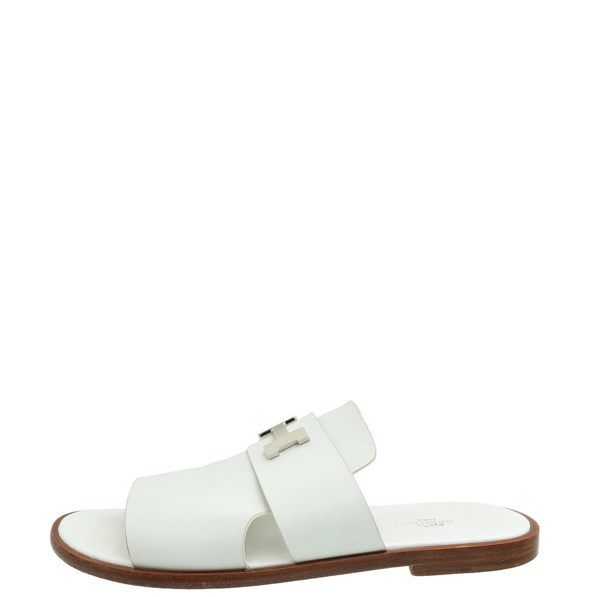 Hermes Blanc Arles Calfskin Mule 45-Hermes-THE CLOSET