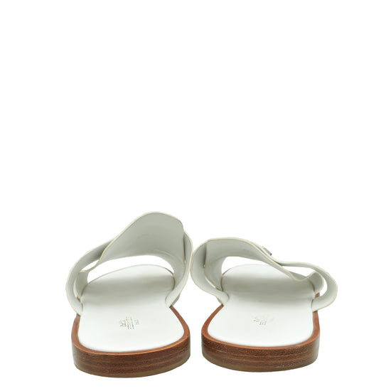 Hermes Blanc Arles Calfskin Mule 45-Hermes-THE CLOSET